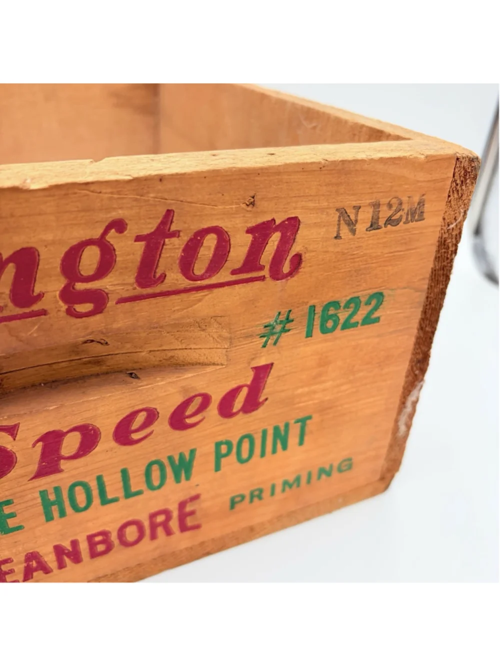 Remington Hi-Speed .22 LR Wooden Ammo Crate Box #1622 DuPont Kleanbore USA